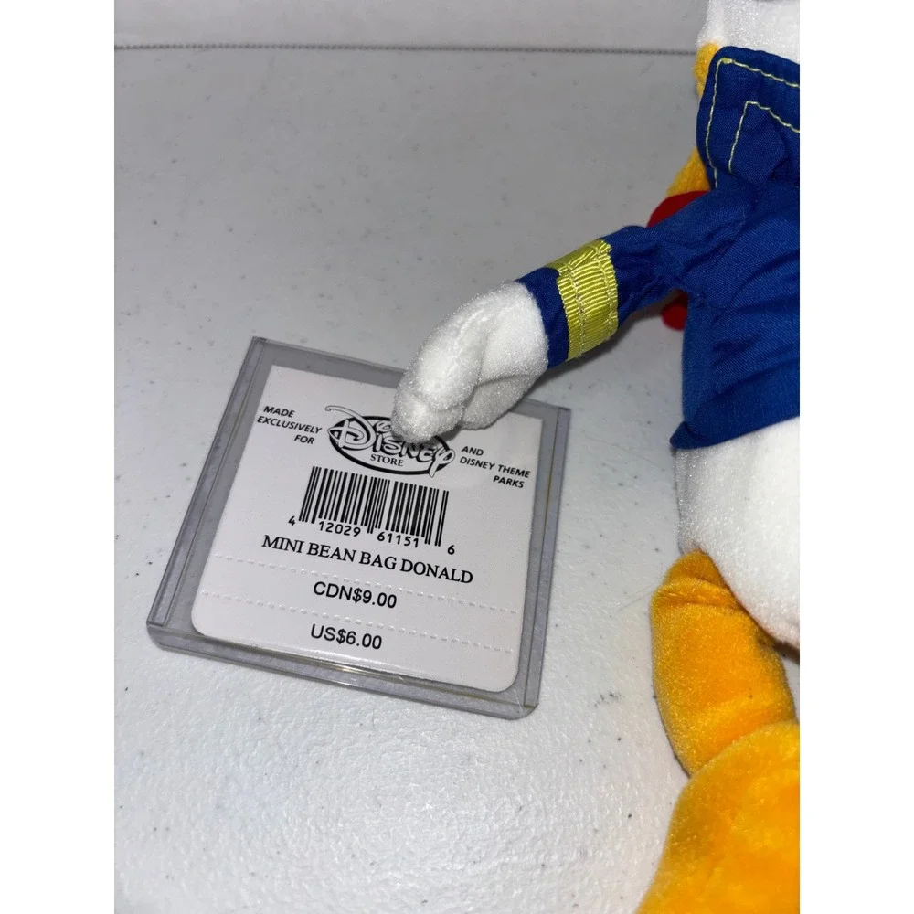 Disney Store Mini Bean Bag Donald Duck 8 Inch Plush Sailor Suit with Tags